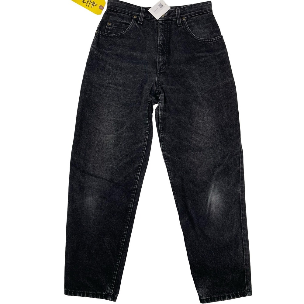 Lee Women's Jeans Tapered High Waisted Black Vintage 1990s 31